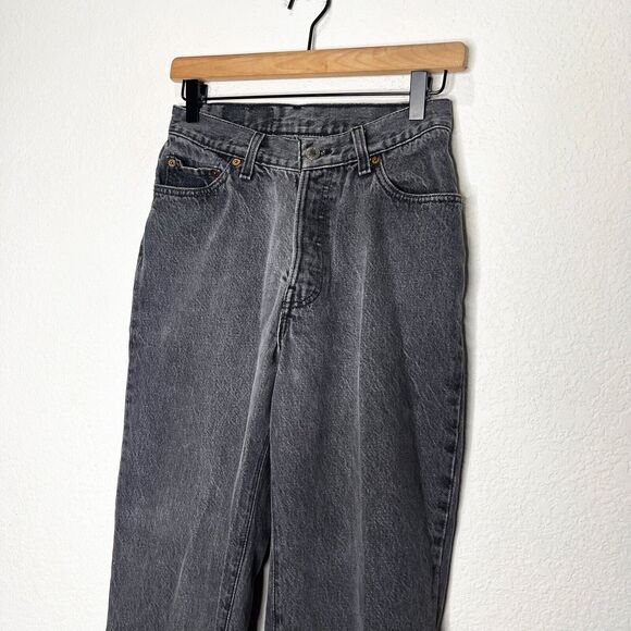 Vintage 80s Levi's 501 Slim Tapered Button Fly Rigid Denim Jeans Mom - Picture 2 of 14
